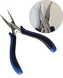 ToolUSA 5 Mini Bent-nose Pliers With Double Spring Action And Durable Two-tone Handles: S89-98922 by