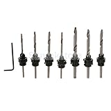7 pc HSS 皿穴ドリルビット木工用ねじ面取りツール 3.18-5 に設定されています。 56 mm