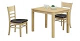 北欧風 ダイニング3点セット 2人掛け (ナチュラル)