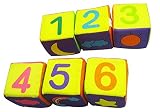 そふとキューブすうじ　6個セット　　知育玩具　柔らかい　布製　おもちゃ　数字遊び　赤ちゃん　乳幼児　出産　お祝い　プレゼント
