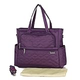 insular ファッション多機能 バックパック防水　マザーズバッグ多機能　大容量　ファッション (purple)