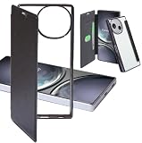 Carrier-City AQUOS sense9 ケース 手帳型 クリア アクオス センス9 ケース 薄型 透明 シャープ カバー かわいい オシャレ カードポケット カードケース スマホケース (AQUOS sense9, ブラック)