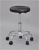 スツール【ブラック】（キャスター付き）高さ調節（昇降式）（沖縄・離島不可）キッチンチェア　丸椅子　ローチェア　診察用椅子　美容室　クリニック