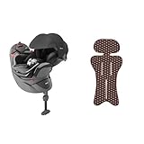 【セット買い】 アップリカ チャイルドシート フラディア ラクート カレイドグレー + さらっとマット ビタードットBR 純正リバーシブルタイプ