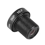 Hoseten カメラレンズ、ブラックCCTVレンズ180°広角5MP M12マウント屋外用