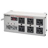 Tripp Lite Isobar 6 Outlet Surge Protector Power Strip, 6ft Cord Right Angle Plug, & $50K INSURANCE 