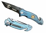 警察Lady Justice Tanto Blade Rescueポケットナイフ+シートベルトカッター+ガラスBreaker