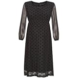 JoJo Maman Bebeジョジョママンベベ(イギリス)/Chiffon Spot Dress マタニティシフォンドレス/UKサイズ8(日本サイズ7号)/ブラック/B4770BLA8