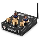 Douk Audio P1 真空管プリアンプ Bluetooth 5.0 ヘッドフォンアンプ 6J5 真空管 DAC USB APTX プリアンプ