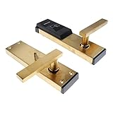 Perfk 高品質　スマート　ドアロック　キーレス　アクセス　RFID　カード　ドアロック　家庭　ホテル　セキュリティ　全2色 - ゴールデン