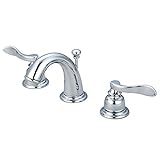 Kingston Brass KB8911NFL Two Handle 4 in. to 8 in. Mini Widespread Lavatory Faucet with Retail Pop-u