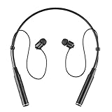 Excelvan Bluetooth イヤホン スポーツイヤホン ネックバンド式 マイク内蔵 ノイズキャンセル機能 高音質 ブラック