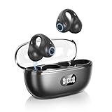 【2025臨場感溢れる音質 イヤーカフ 】bluetooth5.4 イヤホン ワイヤレス 骨伝導 空気伝導 耳挟み式 EDR搭載 Hi-Fi音質 ENCノイズキャンセリング オープンイヤー 音漏れ抑制 ブルートゥース マイク付きLCD表示 Type‐C急速充電 48時間再生 IPX7防水 通勤通学/スポーツ/音楽/ゲーム