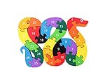bestwoohome木製教育玩具アルファベットパズルfor Learn Numbers ( Snack )