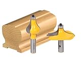 Yonico 18230 2 Bit Handrail Router Bit Set with Thumbnail Bead/Flute 1/2-Inch Shank by Yonico