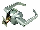 Design House 701847 C-Series 2-Way Latch Entry Door Handle, Adjustable Backset, Satin Chrome Finish 
