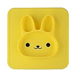 Kuke 安全シリコン素材　かわいいウサギの形　お食事マット　子供用　水洗い　赤ちゃん　洗える　ランチョンマット　食器　吸盤付き