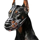 犬用マズル 口輪 犬用マズル口輪 犬の口輪 しつけ口輪 無駄吠え防止 小型犬 中型犬 大型犬 家具破壊防止 噛み癖対策 傷舐め防止 調節可能 柔らかい 犬用訓練用品 (ブラック, M)