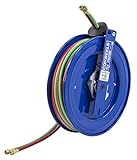 Coxreels SR17WTL-150 T-Grade Side Mount Spring Rewind Welding Reel Dual Fuel Gas Hose: 1/4 I.D., 75'