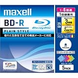 maxell 6倍速対応録画用BD-R25GB PLシリーズ5枚ワイドプリンタブル カラーMIXケース BR25VPLWPC5S.AY