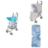 【セット買い】 Maclaren Strollers Volo シルバー ロータリー プリント + モスキートネット + シートライナー