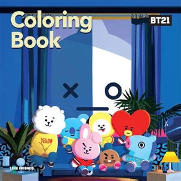 Bt21のメンバーたちを私だけのカラーで染めましょう Bt21 カラーリングブック Kstargate限定 ぬりえ おもちゃ Amazon