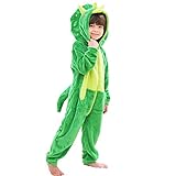 [LOLANTA] 子供 恐竜 着ぐるみ ベビー オーバーオール ハロウィン 仮装 子供 クリスマス キッズ コスチューム フランネル グリーン 105-120