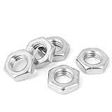 uxcell　六角ナット　304 ステンレス鋼素材　M14　メスねじ　シルバートーン　5枚入り
