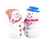 Dovewill ミニチュア　雪だる　全３種選択　装飾　DIY　盆栽　インテイア　マイクロ風景飾り　2点セット　クリスマス　 - ＃2
