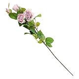 Fenteer 人工花　ウェディングブーケ　ウェディング　パーティー　フラワー　３色選べる - ピンク, ４本