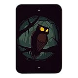 Horned Owl Night EyesホームビジネスオフィスSign 6" x 9" SIGN.WOOD.9X6.Z000820_8