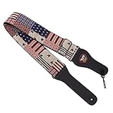 ギターストラップ ソフトコットンギターストラップ ギターピックホルダー付き エレクトリック/アコースティックギター用 初心者用ギター