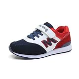 Happytime スニーカー ベビーシューズ 運動靴 子ども スポーツシューズ ハイキングシューズ ジョギングシューズ ランニングシューズ 運動会 通園 (18.0cm, ダークブルー)