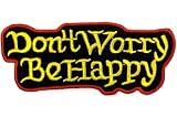 ワッペン アイロン Don't worry Be happy 英語 アメカジ 刺しゅう アップリケ パッチ