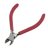 Hommy　ダイアゴナル切削プライヤー　124mm長さ　11mm 開口幅　宝石電気技師用　レッドプラスチック製グリップ