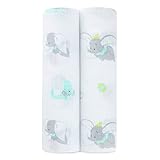 ideal baby by the makers of aden + anais Disney swaddle 2 pack, dumbo