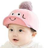 YY-Shop ベビー帽子 キャップ ラシャ 男の子 女の子 ハンチング 秋冬 ボンボン付き キッズ 子供 もこもこ 防寒 防風 アウトドア ハット 通園 かわいい（6ヶ月～24ヶ月） (1ピンク)