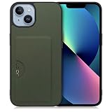 LOOF SKIN SLIM-SLOT レザー カード収納 スマホケース for iPhone 14 用 ケース カバー 背面 ストラップホール カードポケット シンプル 耐衝撃 薄型 軽量 leather [エバーグリーン]