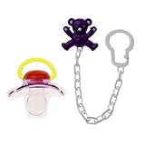 Baoblaze 全3色　ベビークリップホルダー 　赤ちゃん　おしゃぶり　可愛い　動物の型 - 紫の