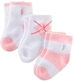 Ralph Lauren(ラルフローレン) ワンポイントベビーソックス3足セット(Pink)/靴下 0-6m [並行輸入品] [Baby Product]