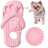 CANPLUS 2パック 犬 おもちゃ 人気 ボール スリッパ 犬のおもちゃ 犬用噛むおもちゃ 知育玩具 遊び道具 噛む 噛んでも壊れない犬のおもちゃ 吠え防止 頑丈 高耐久 歯磨き 洗える ストレス解消 グッズ 子犬 小型犬 中型犬 大型犬 ペット 組み合わせ (ピンクスリッパ+ピンクボール)