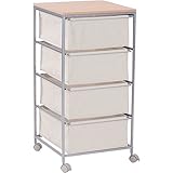 キャスター付きチェスト タンス ( キャンバスチェスト ) 4段 スチール MIP-278