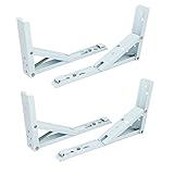 uxcell　棚ブラケット　シェルフブレース　25cm長　メタルスプリングロード　三角形　4個