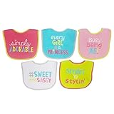 Neat Solutions Attitude Bib Set, Girl, 5 Count by Neat Solutions