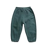 Karchi ベビー服 子ども服 子供の秋パンツ 無地 ローグパンツ 可愛い 綿長いパンツ 女の子 男の子兼用 出産祝い プレゼント (110, グリーン)