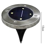 ソーラー パワー 4LED ライト スポット 5W 屋外 防水 埋立光 ガーデン 装