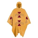NCAA Iowa State Cyclones雨ポンチョ、1サイズ、ゴールド