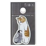 ねこ[防水シール]ダイカット耐水ミニステッカー/もふっ mofusand モフサンド