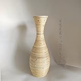 BAGEHUA 壺工芸品自然の木の色をインドネシア籐籐製の壺壺壺装飾されているリビングルームログウィンドウ色 50 cm 高