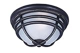 Maxim Lighting 34209WPAT Westport DC - One Light Outdoor Flush Mount, Artesian Bronze Finish with Wi